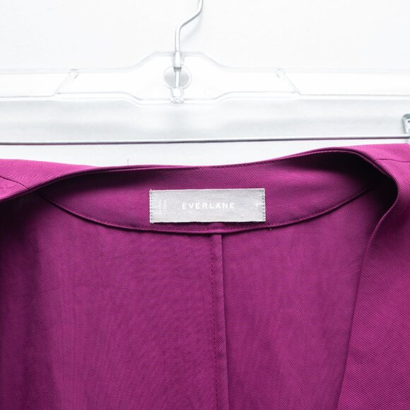 Everlane Sleeveless Wrap Midi Dress "Japanese Goweave" Plum - Picture 5 of 7